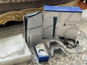 Много игр закаченных Sony Playstation 5 Slim 1Tb 2 джойстика пс 5 ps 5