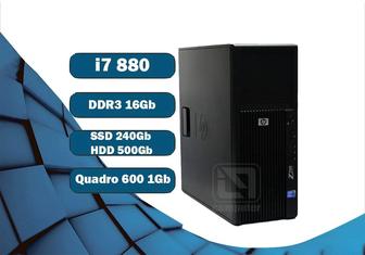 i7 880/ 16Gb SSD Quadro 600 HP Компьютер офисный на SSD