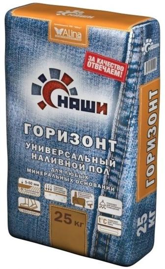 Наливной пол Горизонт 25 кг - 9 мешков