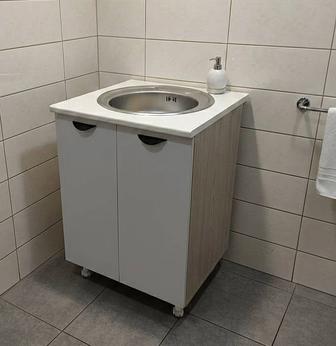 Тумба с мойкой и шкафом для посуды