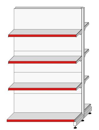 Стеллаж торговый A STEEL 96x90x160 см, полок 8 шт