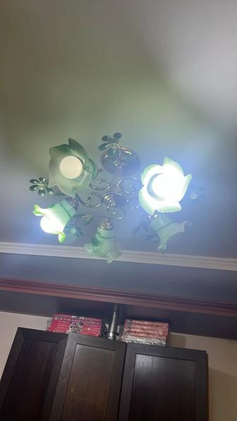 Тюль на кухню люстра 5 рожковая