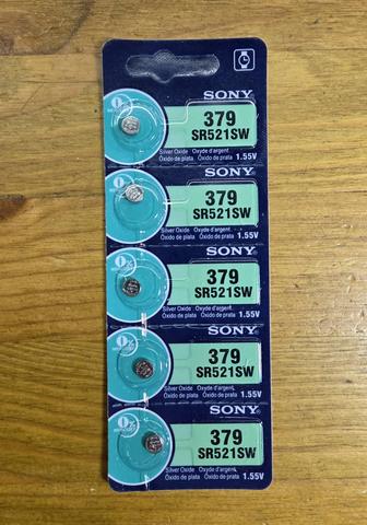 Батарейка Sony SR521SW 379 на наручные часы. Батарейки LR63, G0