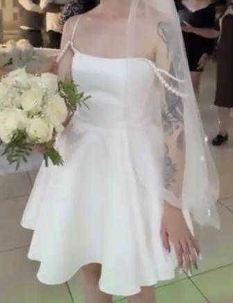 Продам коктейльное свадебное платье