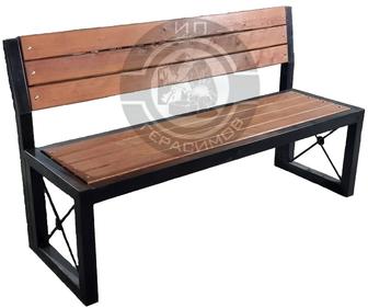 Скамейка ХХ со спинкой