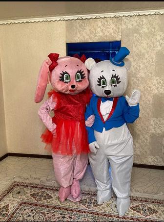 Мишка и зайка аниматор костюм