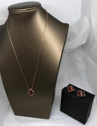 Цепочка и серьги Van cleef