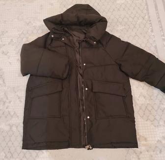 Куртка зимняя длинная красная беж черная