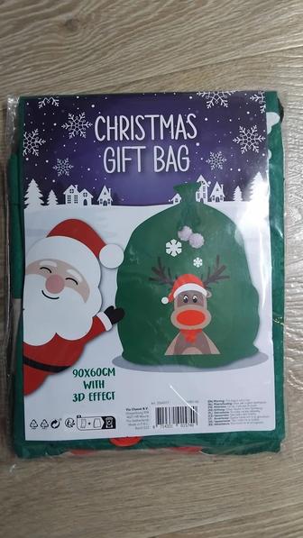 Мешок деда Мороза для подарков большой 90х60см