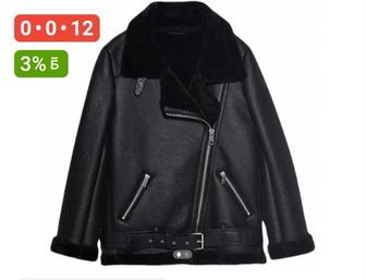 Дубленка Zara чёрный