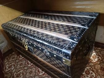 Продам редкий антикварный дорожный сундук (кофр) начала XX века