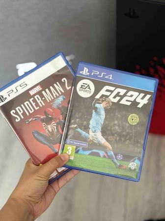 Диски на PS 5 FC 24 , Spider man 2