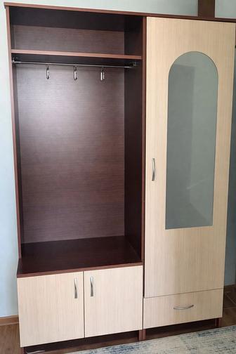 Шкаф в прихожую с зеркалом, в нормальном состоянии
Удобный и вместительный