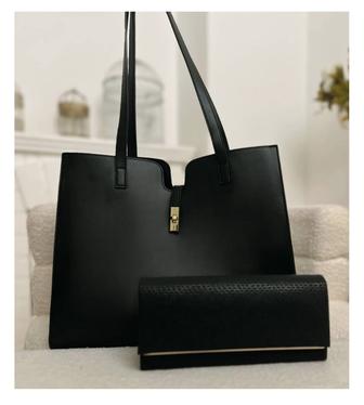 Продам комплект сумка-тоут и клатча EdelWert из натуральной кожи