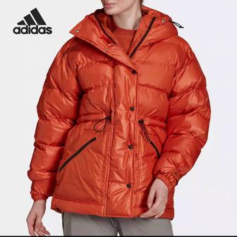 Пуховик Adidas by Stella Mccartney оранжевый XS.