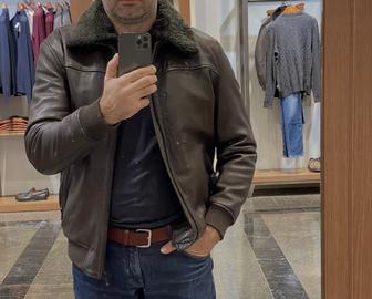 Кожаная куртка Massimo Dutti