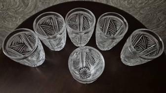 Хрустальные рюмки-стопки советские 6 шт. 50мл.