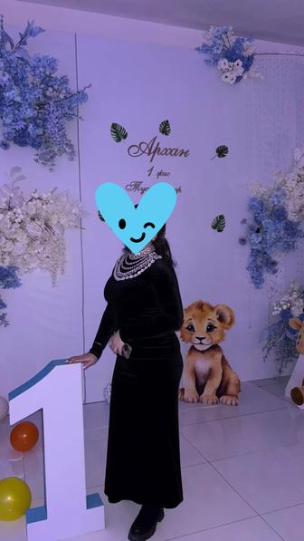 Платье велюр 11000тг