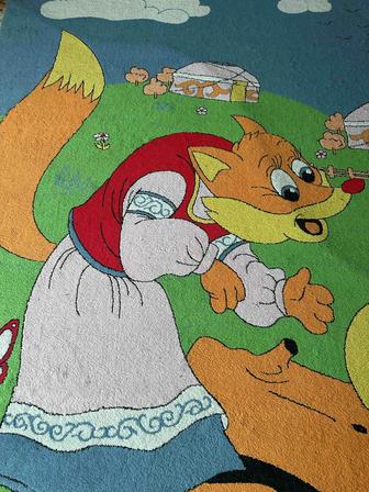 Ковер палас в детскую с этно мотивом в казахском стиле , размер 2 на 3