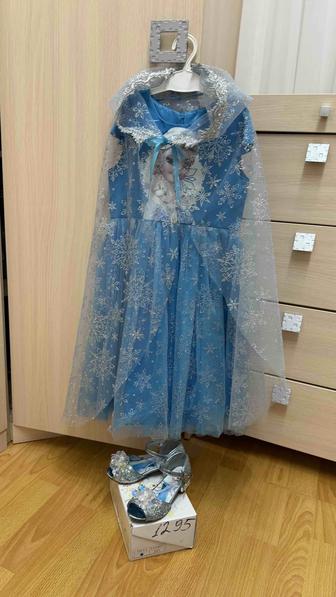 Платье и туфли Эльзы (Frozen), на 5-7 лет
