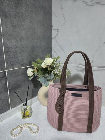 Сумка их х/б шнура ручная работа