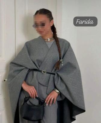 Пончо серый