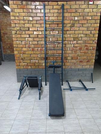 Турник, брусья, шведская стена, упор для пресса и штанги