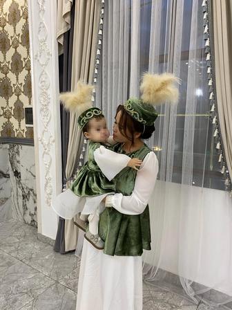 Казахский комплект мама-дочка