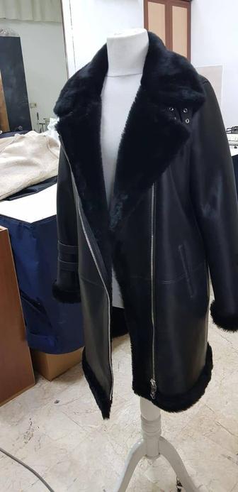 Женская дубленка авиатор