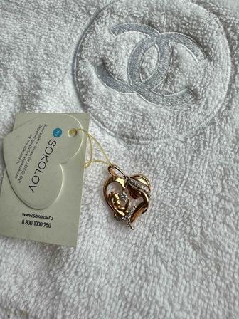 Новый Кулон мама с ребенком 1.86г золото sokolov