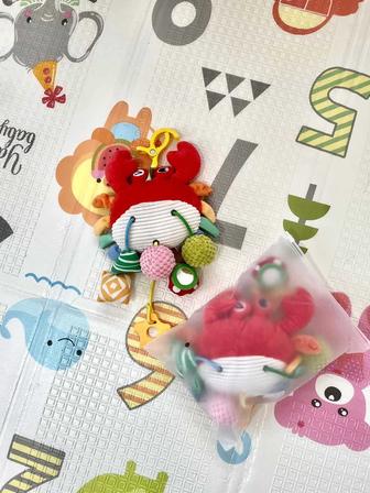 Игрушка краб погремушка развивашка