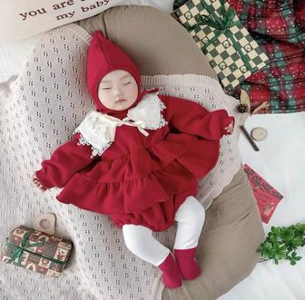 Новый новогодний костюм на девочку от 1-3 месяцев