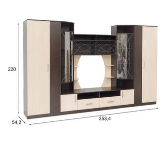 Стенка Горизонт Атланта 353.4х220х54.2 см, коричневый, бежевый