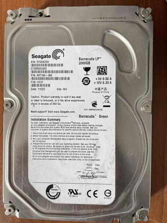 Жесткий диск Seagate green 2tb (hdd)