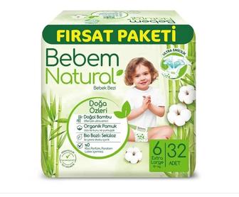 Подгузники Bebem natural 6 размер