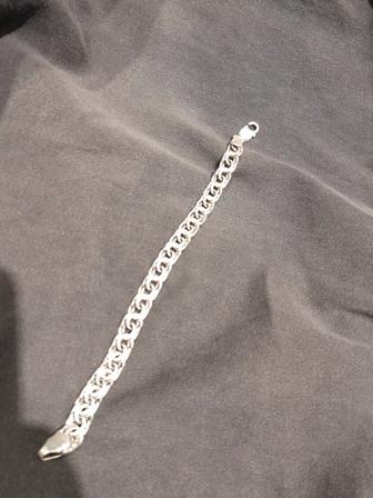 Мужской браслет цепь серебро