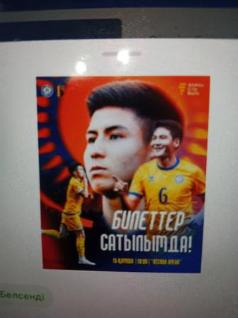 Продам билет на матч Казахстан Бельгия