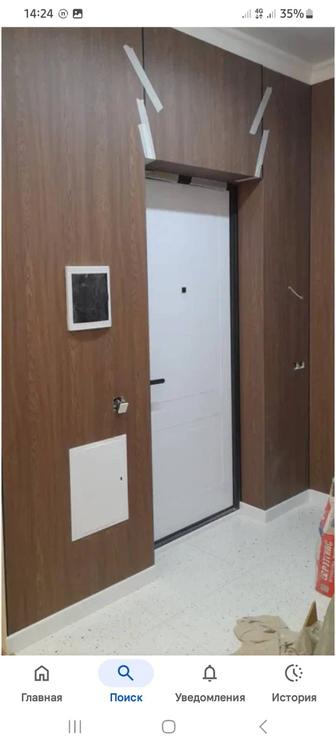 Монтаж бамбук фанера и гибкий мрамор