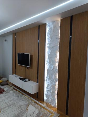 Ремонт под ключ. Сантехника электрика. Тв зона любой сложностей. Дизайн