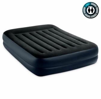надувная кровать Intex 203/153/42 со встроенным насосом