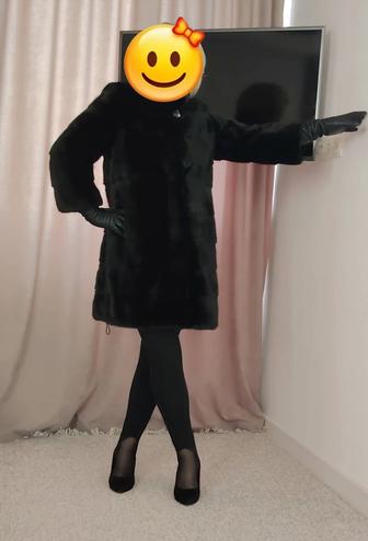 Стильная норковая шуба женская