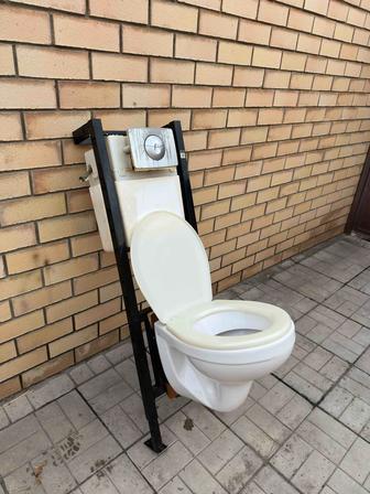 Продам унитаз с инсталляцией (б/у, рабочий)