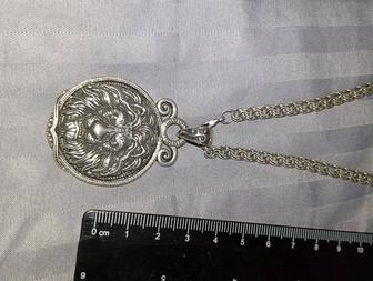 Продам цепочку с кулоном муж.серебро