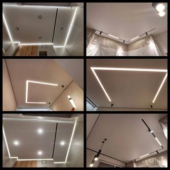 Натяжные потолки! Тв зоны!