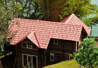 Ондувилла в Алматы. Ондулин. Ондулин черепица. Крыша. Навес. Кровля. Акция.