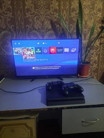 Ps4 Slim 1 тб 2 джойстик Фифа25 Человек паук