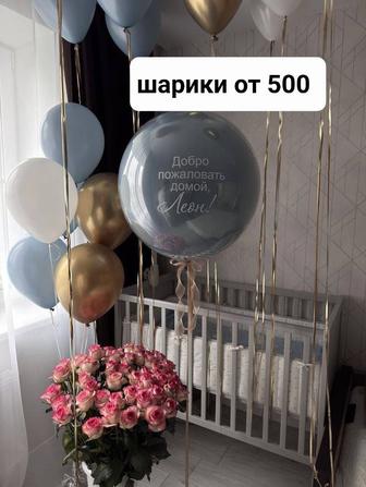 Гелиевые шары . Шары на выписку. День рождение. Оформление