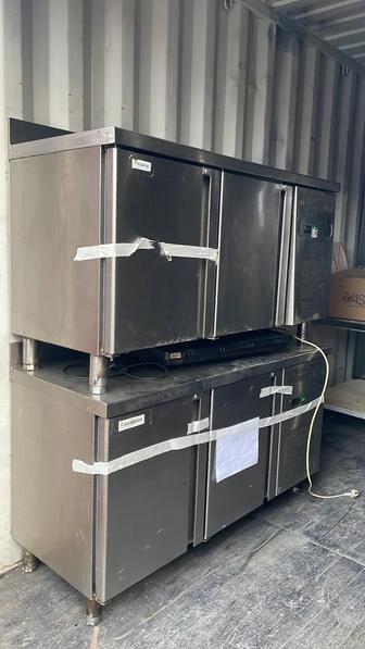 Продается кухонные оборудования (стол холодильники, мойки, стеллажи, пицца)