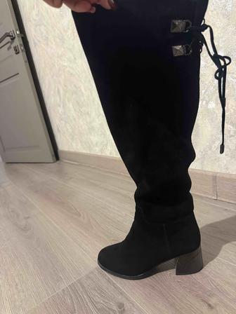 Продам ботфорты зимние замшевые Натуралка