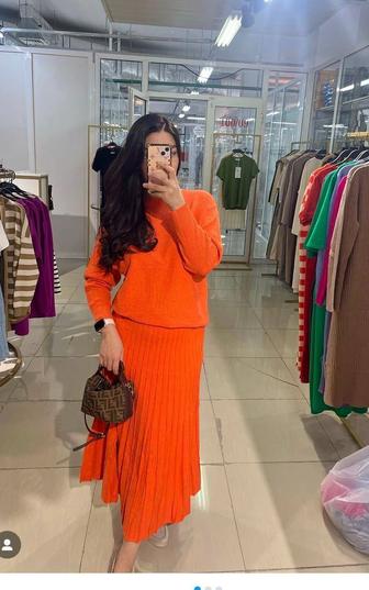 Кофта юбка вязаная